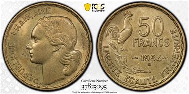 1954-B 50 Fr Gad-880 F-425 MS63