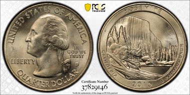 2010-D 25C Yosemite NP MS66