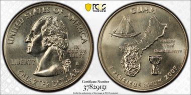 2009-D 25C Guam MS67