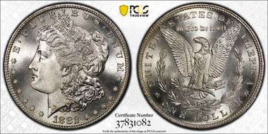 1882-S $1 MS67+