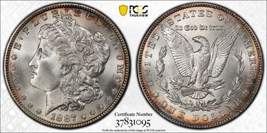 1887 $1 MS67+