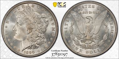 1890 $1 MS65+