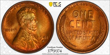 1941-D 1C MS67+ RD