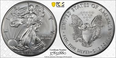 2017 $1 Silver Eagle MS69
