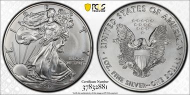 2017 $1 Silver Eagle MS69