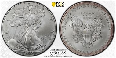 2000 $1 Silver Eagle MS68