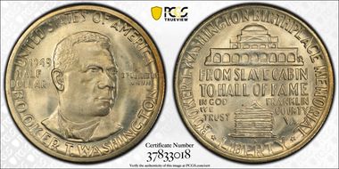 1949-S 50C Booker T. Washington MS67