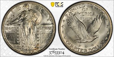 1927 25C MS66+ FH