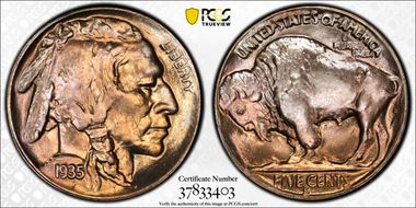 1935-D 5C MS67