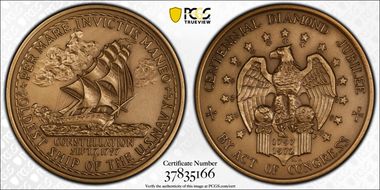 1972-P Medal D1972-2d Bronze 76mm U.S.S. Constellation SP67