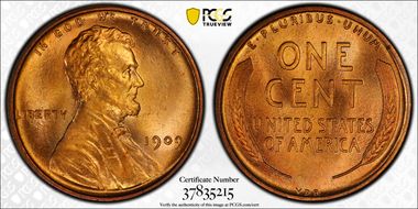 1909 VDB 1C MS67RD