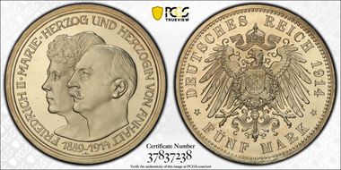 1914-A 5 Mk Wedding J-25 PR65DCAM