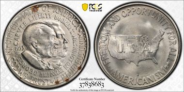 1953-S 50C Washington-Carver MS65