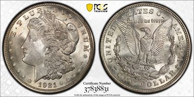 1921-D $1 MS66