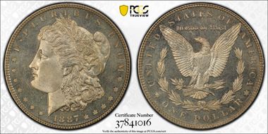 1887 $1 MS66PL