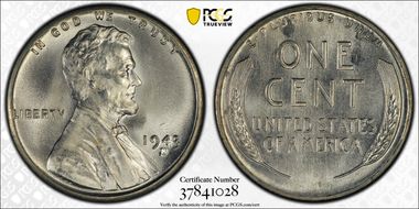 1943-S 1C MS67