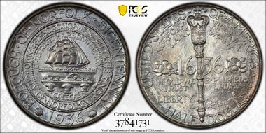 1936 50C Norfolk MS68