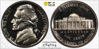 1940 5C Reverse of 1940 PR65CAM