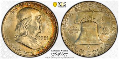 1951-D 50C MS65FBL