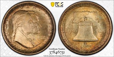 1926 50C Sesquicentennial MS65+