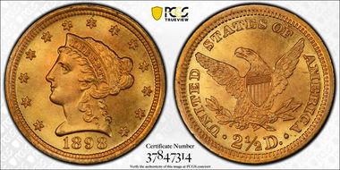 1898 $2.50 MS67