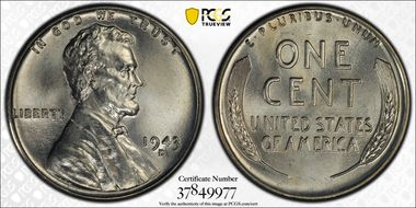 1943-D 1C MS68