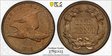 1856 1C Flying Eagle MS64+