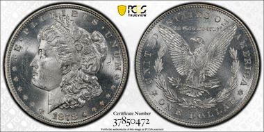 1878 7/8TF $1 VAM 33, Doubled Legs MS65