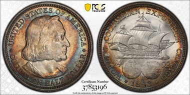 1893 50C Columbian MS67