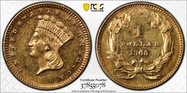 1868 G$1 MS61