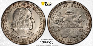 1892 50C Columbian N1