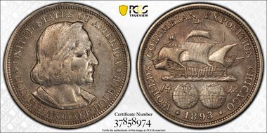 1893 50C Columbian XF40