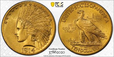 1914 $10 MS62