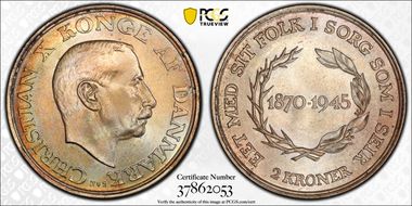 1945-NS 2 Kr Birthday MS66+