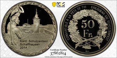 2014 50 Fr Schaffhausen Haberling-91a PR69DCAM