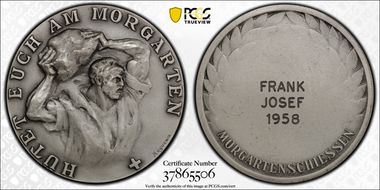 No Date Medal Zug R-1689 Matte Ag SP66