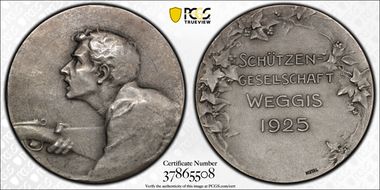 1925 Medal Weggis R-901a Silvered Ae SP64