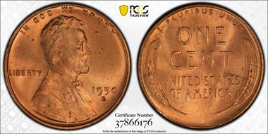 1950-S 1C MS66RD