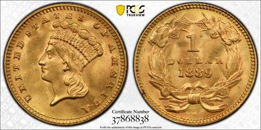 1889 G$1 MS64