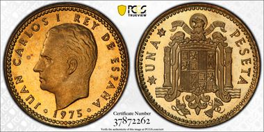 1975 (77) Peseta PR66DCAM