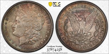 1878 7TF $1 Reverse of 1878 MS62