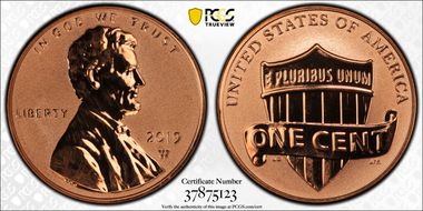 2019-W 1C Shield - Reverse Proof PR68RD