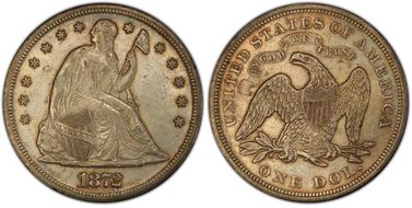 1872 $1 MS61