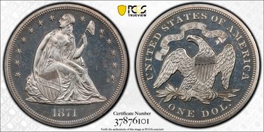 1871 $1 PR63