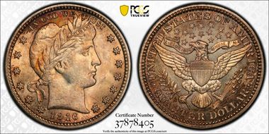 1916 25C Barber MS64