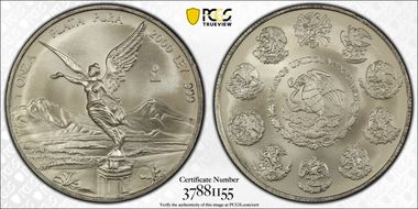 2000-Mo Onza Libertad Ag MS69