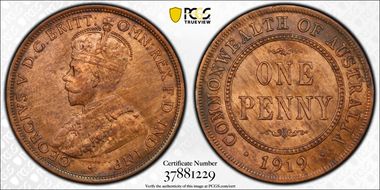 1919 (m) 1D No dots MS64RB