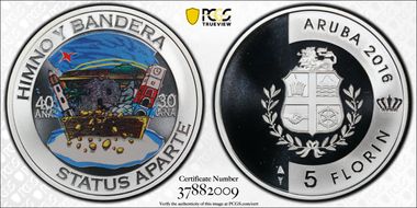 2016 5 Fl Flag and Anthem 40th Ann. Statue Aparte 30th Ann. PR69DCAM