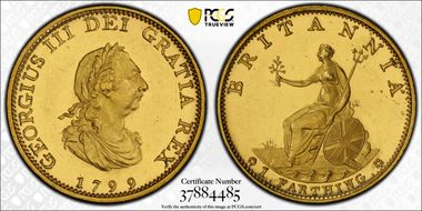 1799 1/4D S-3779 Gilt PR62CAM