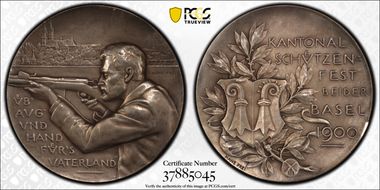 1900 Medal Basel R-127a Matte Ag SP63